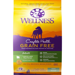 'FREE TREAT': Wellness Complete Health Grain Free Adult Lamb & Lamb Meal Dry Dog Food 24lb