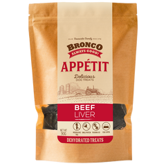 $3 OFF: Bronco Appetit Beef Liver Dehydrated Dog Treats 90g