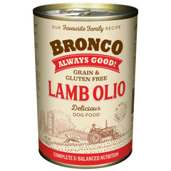 15% OFF: Bronco Lamb Olio Grain-Free Canned Dog Food 390g