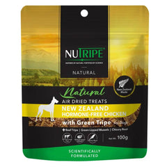 Nutripe New Zealand Chicken with Green Tripe Air Dried Dog Treats 100g