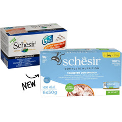19% OFF: Schesir Tuna with Seabass in Natural Jelly Adult Canned Cat Food Multipack 50g x 6