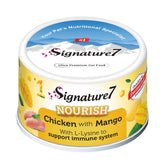 18% OFF: Signature7 Nourish Fruits Chicken with Mango & L-Lysine Canned Cat Food 80g