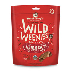 Stella & Chewy’s Wild Weenies Red Meat Recipe Grain-Free Freeze-Dried Raw Dog Treats 3.25oz
