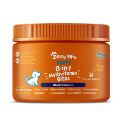 Zesty Paws Puppy 8-in-1 Bites Multivitamin Chicken Flavor Dog Supplement Chews 90ct