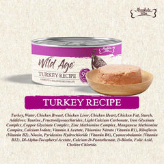 Absolute Bites Wild Age Turkey Complete & Balanced Diet Canned Cat Food 80g - Box of 6
