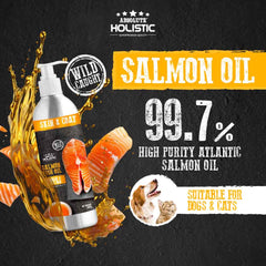Absolute Holistic Wild Salmon Fish Oil Natural Pet Supplement for Cats & Dogs 250ml
