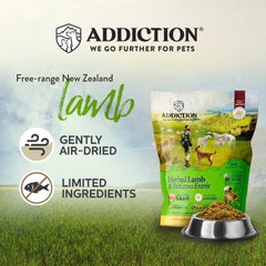 15% OFF: Addiction Herbed Lamb & Potatoes Grain Free Raw Alternative Dog Food 2lb
