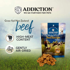 '$5 OFF (Exp 23Jan26)': Addiction Meaty Bites Grain Free Beef Dog Treats 4oz