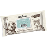 3 FOR $11.50: Care For The Good Antibacterial Pet Wipes For Cats & Dogs (Aloe Vera) 100pc