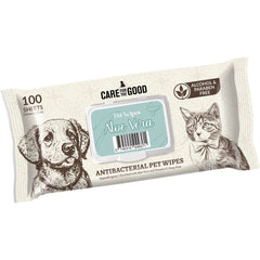 3 FOR $11.50: Care For The Good Antibacterial Pet Wipes For Cats & Dogs (Aloe Vera) 100pc