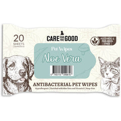 Care For The Good Antibacterial Pet Wipes For Cats & Dogs 20pc