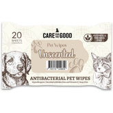 Care For The Good Antibacterial Pet Wipes For Cats & Dogs 20pc