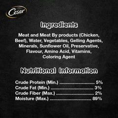 Cesar Beef & Vegetables Pate Tray Dog Food 100g
