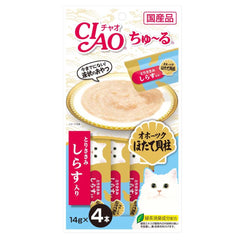 Ciao Churu Chicken Fillet Scallop & Whitebait Grain-Free Cat Treats 56g