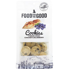 Food For The Good Chicken & Blueberry Cookies Freeze-Dried Treats For Cats & Dogs 70g