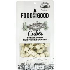 Food For The Good Codfish & Seaweed Cubes Freeze-Dried Treats For Cats & Dogs 70g