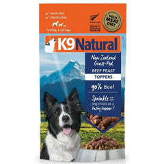 K9 Natural Beef Feast Grain-Free Freeze-Dried Raw Dog Food Topper 100g