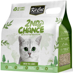 Kit Cat 2nd Chance Green Tea Leaves Clumping Cat Litter 2.5kg