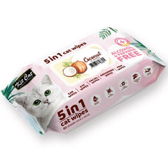 4 FOR $15: Kit Cat 5-in-1 Coconut Scented Cat Wipes 80pcs