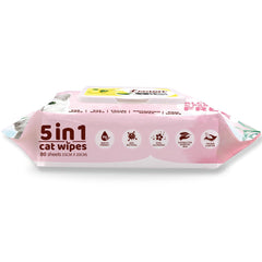 4 FOR $15: Kit Cat 5-in-1 Lemon Scented Cat Wipes 80pcs
