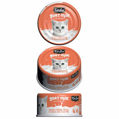 Kit Cat Goat Milk Gourmet Boneless Chicken Shreds & Salmon Grain-Free Canned Cat Food 70g