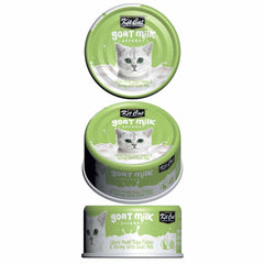 Kit Cat Goat Milk Gourmet White Meat Tuna Flakes & Shrimp Grain-Free Canned Cat Food 70g