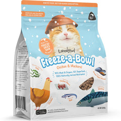 20% OFF 85g (Exp 27Apr26): Loveabowl Freeze-A-Bowl Chicken & Mackerel Grain-Free Freeze-Dried Raw Cat Food