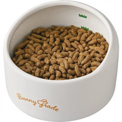 Marukan White Ceramic Rabbit Food Bowl With Hood For Small Animals