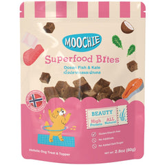 Moochie Superfood Bites Ocean Fish & Kale Dog Treats 80g