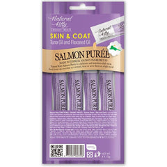Natural Kitty Functional Skin & Coat Care Salmon Purée Creamy Liquid Cat Treats 48g