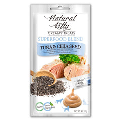 Natural Kitty Superfood Blend Tuna & Chia Seed Creamy Liquid Cat Treats 48g