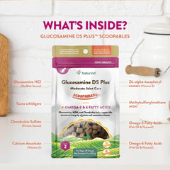 NaturVet Scoopables Glucosamine DS Plus Moderate Joint Care Dog Supplement 11oz