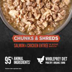 ORIJEN Chunks & Shreds Salmon & Chicken Entree In Bone Broth Canned Cat Food