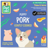 PetCubes Puppy Gently Cooked Pork Grain-Free Frozen Dog Food 2.24kg