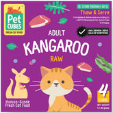 PetCubes Raw Kangaroo Frozen Cat Food 1.28kg