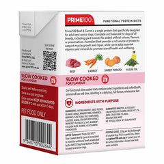Prime100 SPD Slow Cooked Beef & Carrot Wet Dog Food 354g