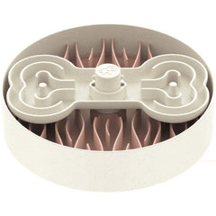 Puzzle Feeder Interactive Dog Bowl (Broken Wave, Pink)