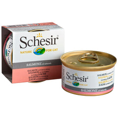 Schesir Salmon in Broth Adult Canned Cat Food 85g