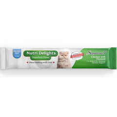 Signature7 Nutri Delights Superfood Chicken With Flaxseed & L-lysine (Wed) Puree Cat Treats 60g