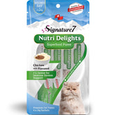 Signature7 Nutri Delights Superfood Chicken With Flaxseed & L-lysine (Wed) Puree Cat Treats 60g