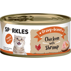 Sparkles Gravy-licious Chicken With Shrimp Canned Cat Food 80g x 24