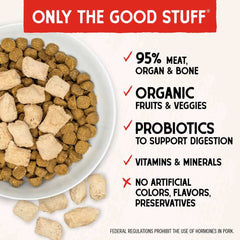 Stella & Chewy’s Meal Mixers Purely Pork Freeze-Dried Dog Food 18oz