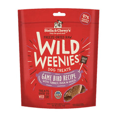 Stella & Chewy’s Wild Weenies Game Bird Recipe Grain-Free Freeze-Dried Dog Treats 3.25oz