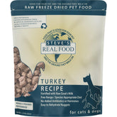 'BUNDLE DEAL': Steve's Real Food Turkey Grain-Free Freeze-Dried Raw Food For Cats & Dogs 20oz