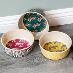 TarHong Safari Dog Bowl (Zebra)