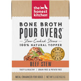The Honest Kitchen Bone Broth is Pour Overs Beef Stew Grain-Free Dog Food Topper 5.5oz