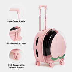 VETRESKA Bubble Carrier For Cats & Dogs (Pink, Opaque)