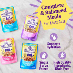 $1 OFF: Wellness Appetizing Entrees Flaked Tuna Adult Pouch Cat Food 1.4oz