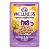 Wellness Appetizing Entrees Shredded Chicken & Salmon Adult Pouch Cat Food 1.4oz