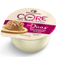 Wellness CORE Divine Duos Chicken Pate & Diced Salmon In Gravy Wet Cat Food 2.8oz